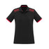 House of Uniforms The Galaxy Polo | Ladies | Short Sleeve Biz Collection Black/Red