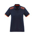House of Uniforms The Galaxy Polo | Ladies | Short Sleeve Biz Collection Navy/Orange