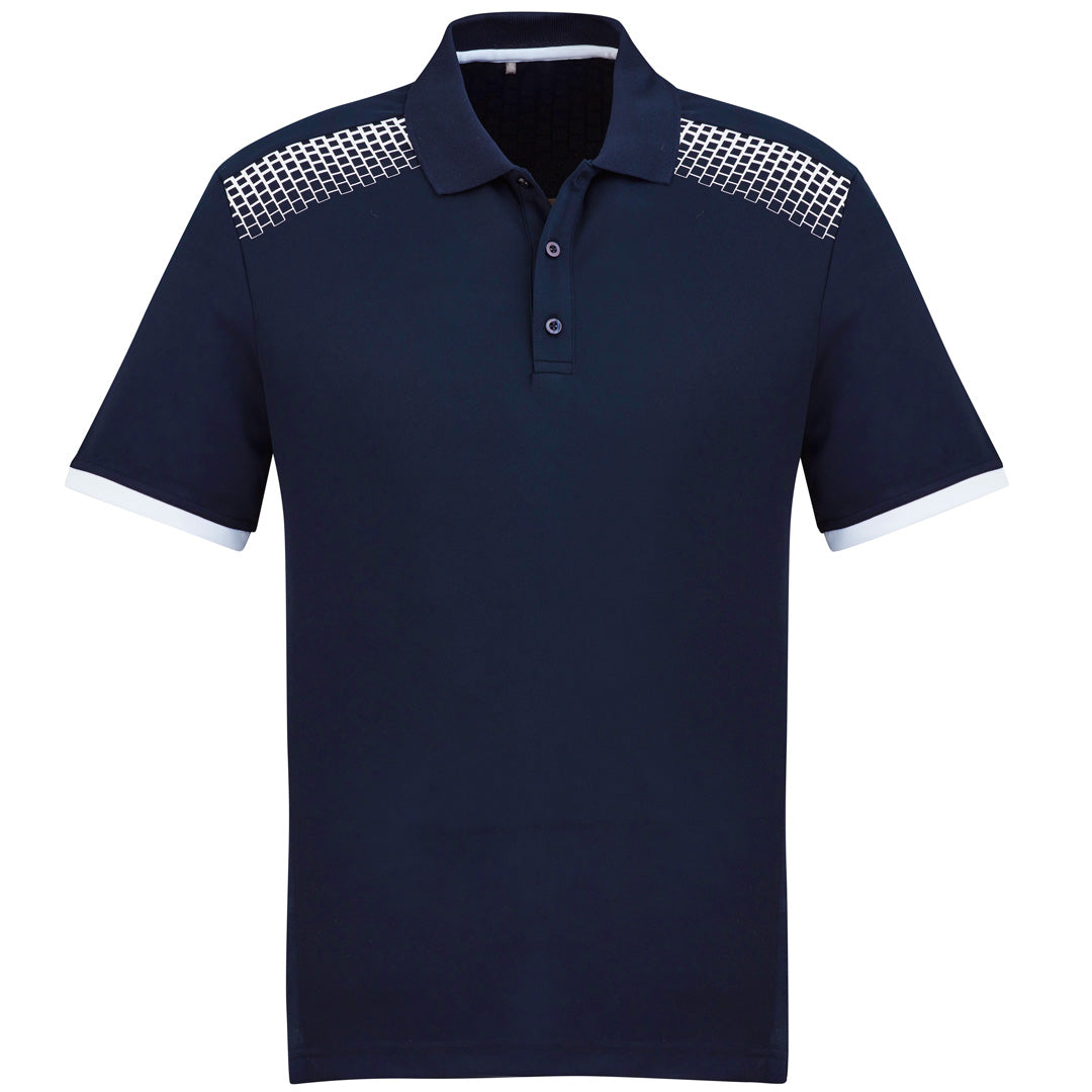 House of Uniforms The Galaxy Polo | Mens | Short Sleeve Biz Collection Navy/White