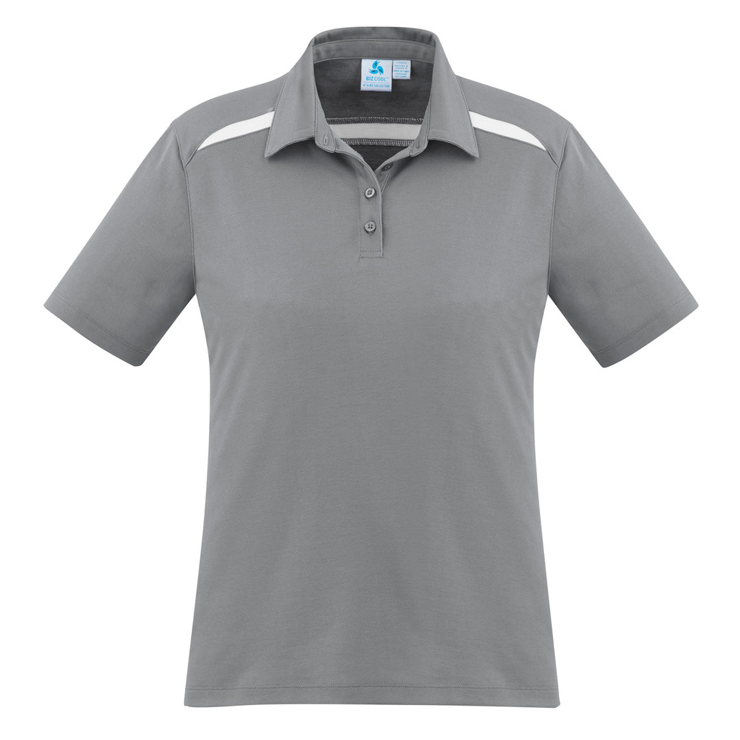 House of Uniforms The Sonar Polo | Ladies | Short Sleeve Biz Collection Grey/Black
