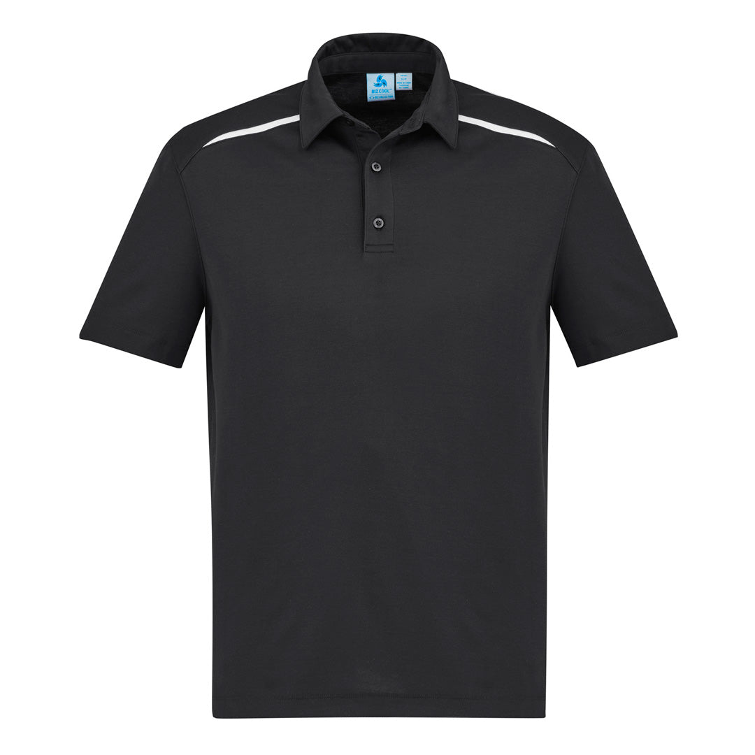 House of Uniforms The Sonar Polo | Mens | Short Sleeve Biz Collection Black/White
