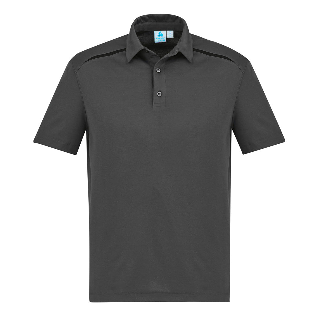 House of Uniforms The Sonar Polo | Mens | Short Sleeve Biz Collection Grey/Black