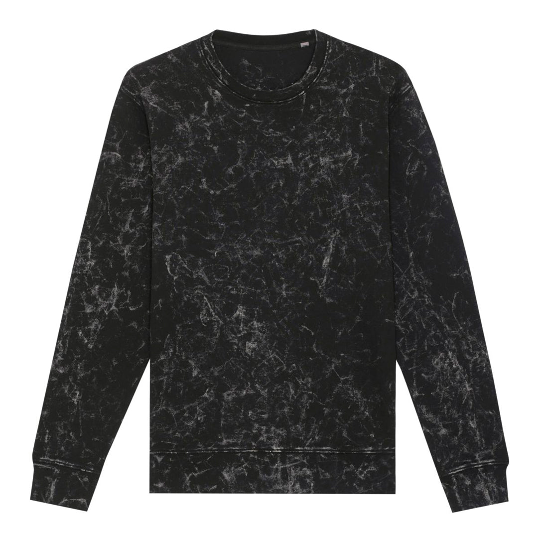 House of Uniforms The Changer Splatter Crew Neck Jumper | Unisex Stanley Stella Black Splatter