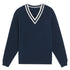 House of Uniforms The Sloaner V Neck Jumper | Unisex Stanley Stella Navy