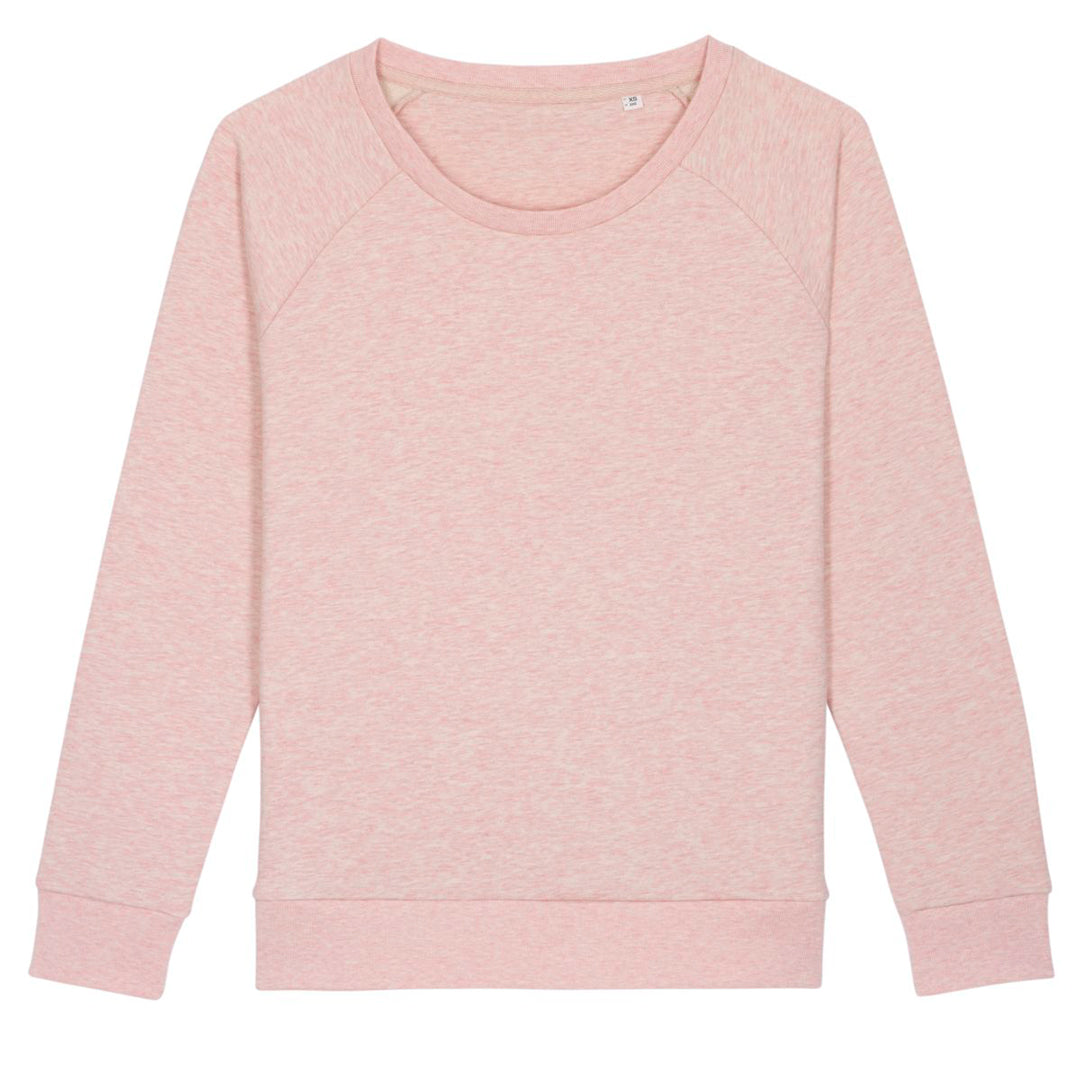 House of Uniforms The Stella Dazzler Crew Neck Jumper | Ladies Stanley Stella Cream Heather Pink
