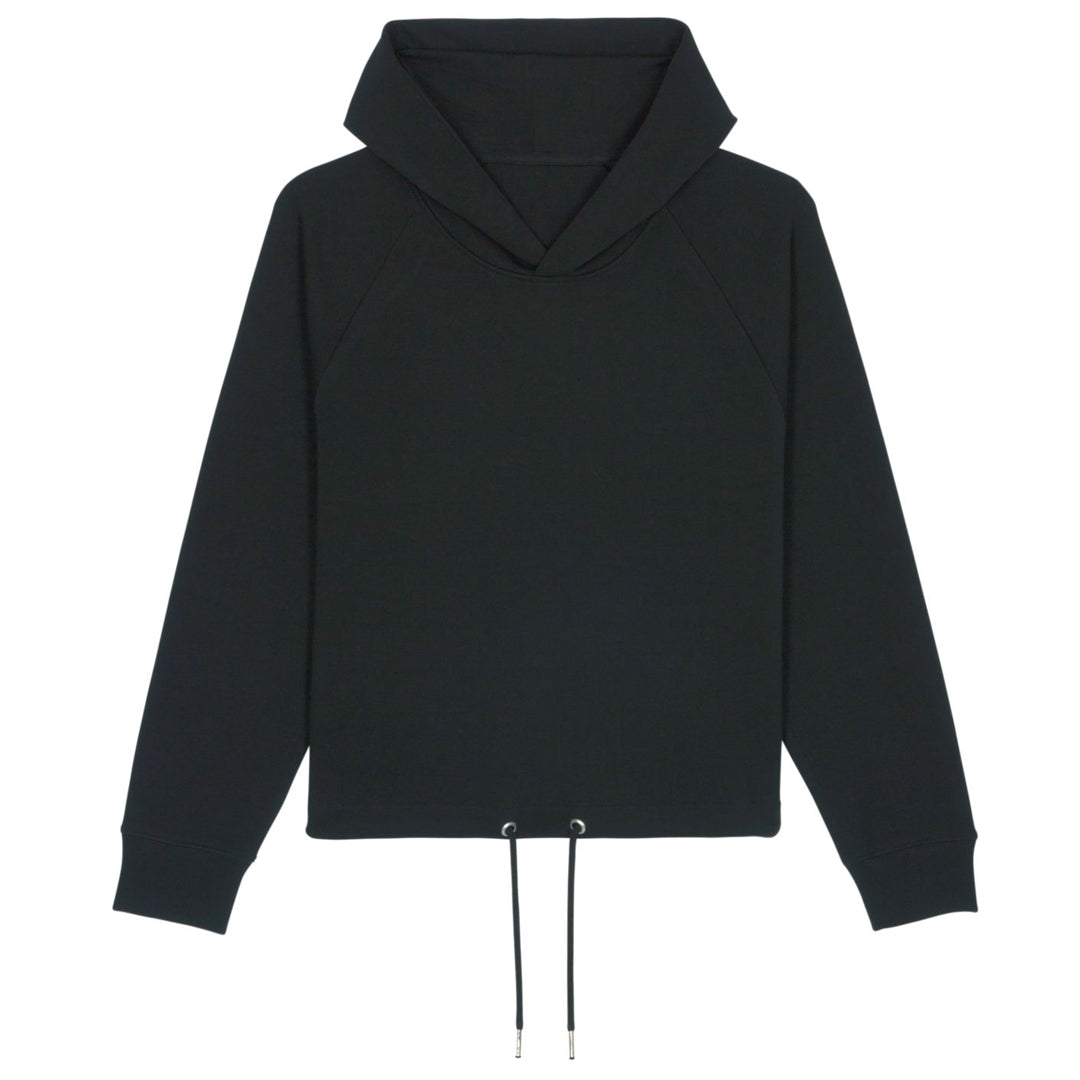 House of Uniforms The Stella Bower Cropped Hoodie | Ladies Stanley Stella Black