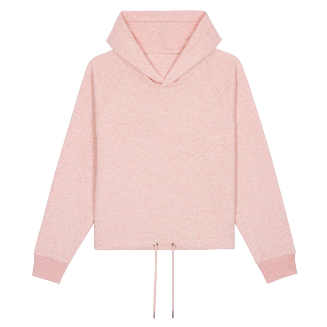 House of Uniforms The Stella Bower Cropped Hoodie | Ladies Stanley Stella Cream Heather Pink
