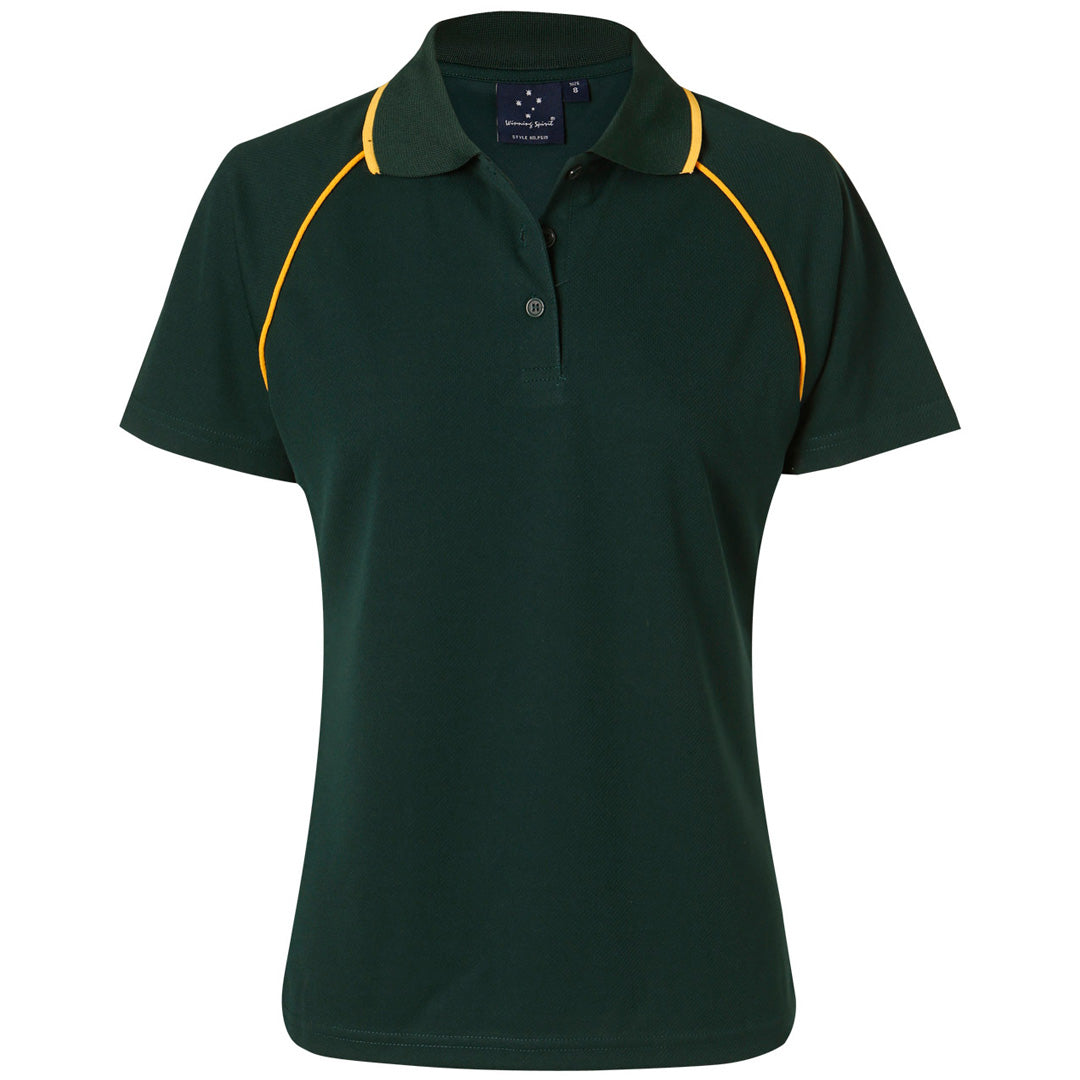 House of Uniforms The Champion Polo | Ladies | Short Sleeve Winning Spirit Bottle/Gold