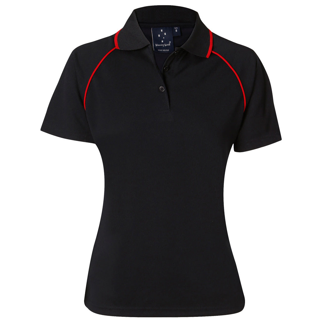 House of Uniforms The Champion Polo | Ladies | Short Sleeve Winning Spirit Navy/Red