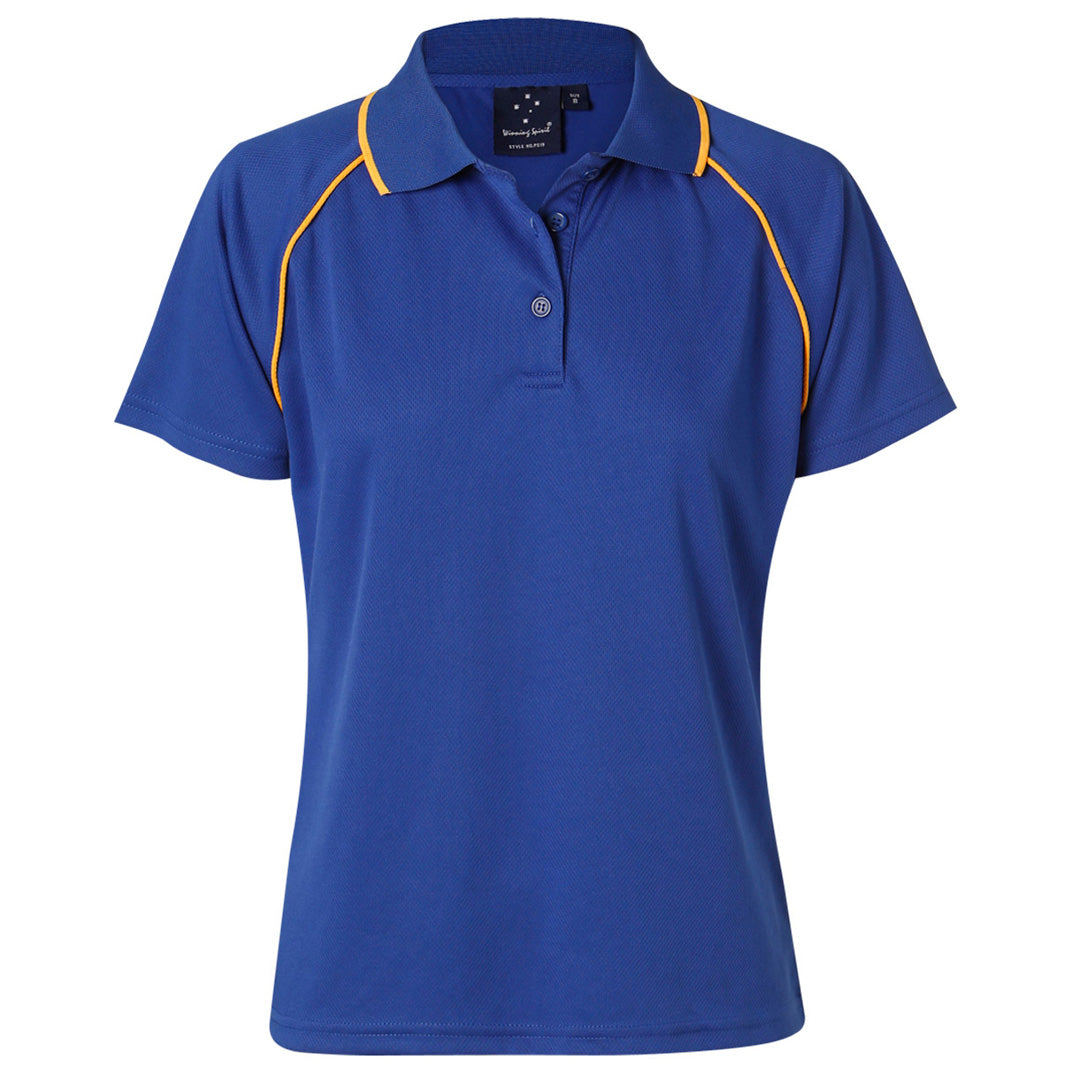 House of Uniforms The Champion Polo | Ladies | Short Sleeve Winning Spirit Royal/Gold