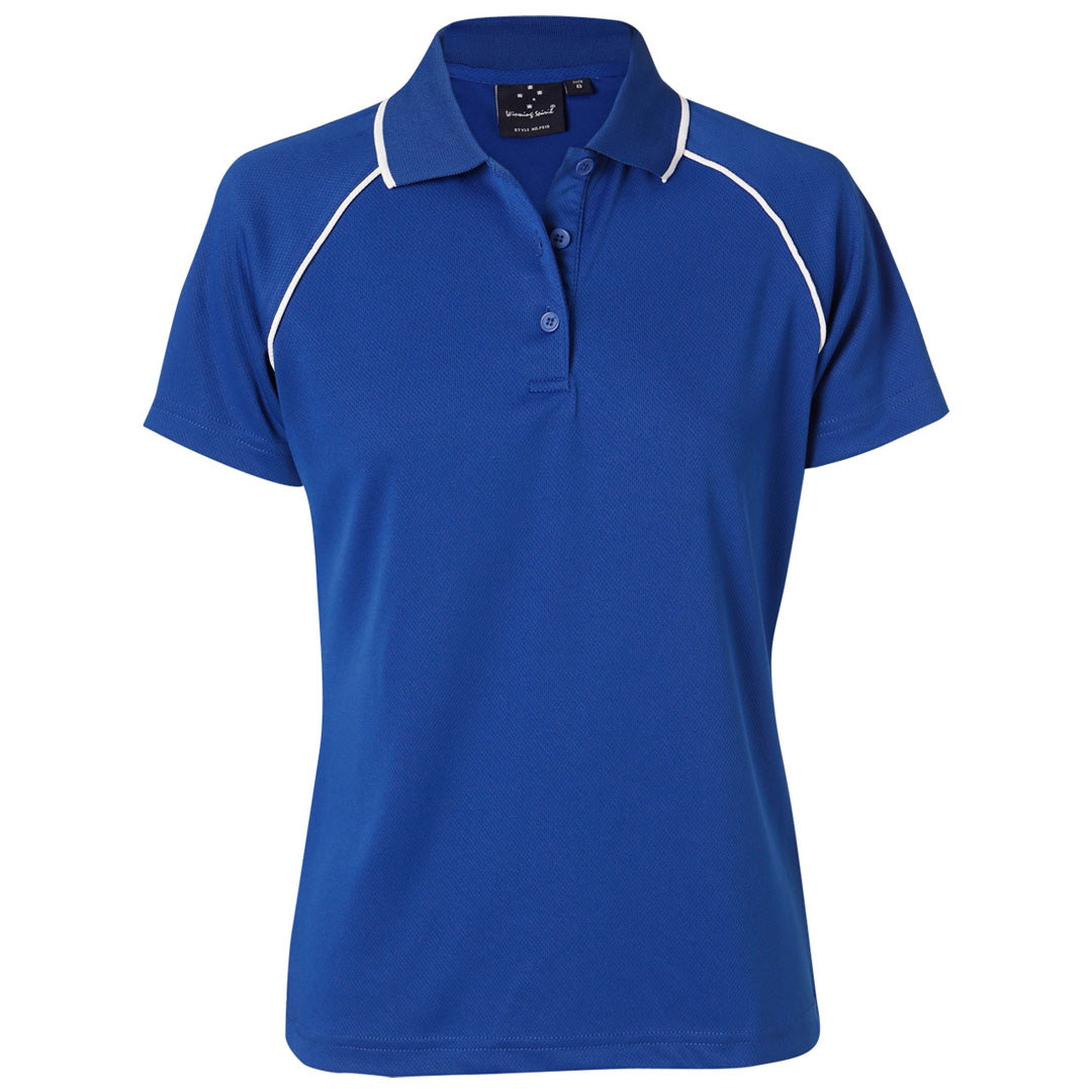 House of Uniforms The Champion Polo | Ladies | Short Sleeve Winning Spirit Royal/White