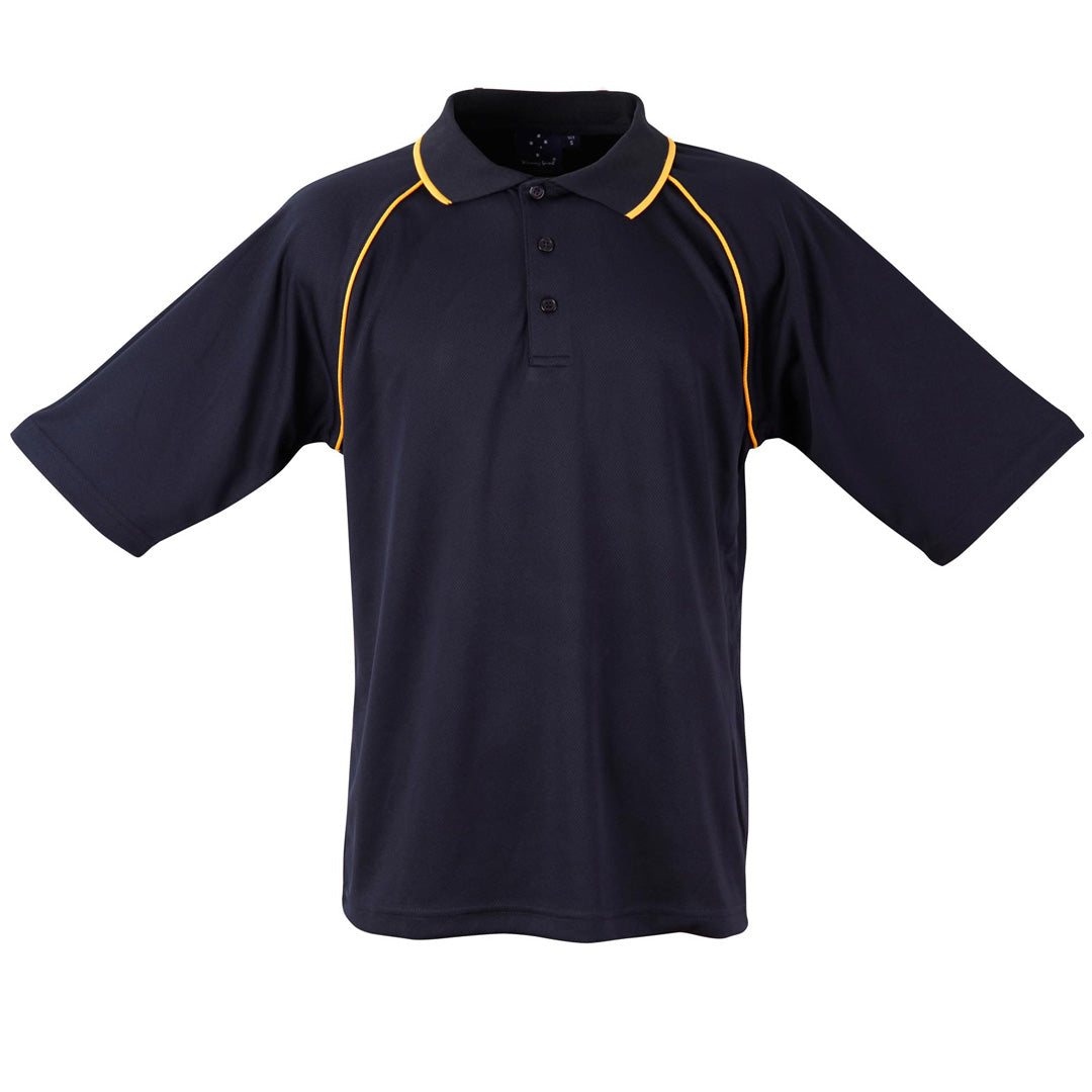 House of Uniforms The Champion Polo | Mens | Short Sleeve | Plus Winning Spirit Navy/Gold