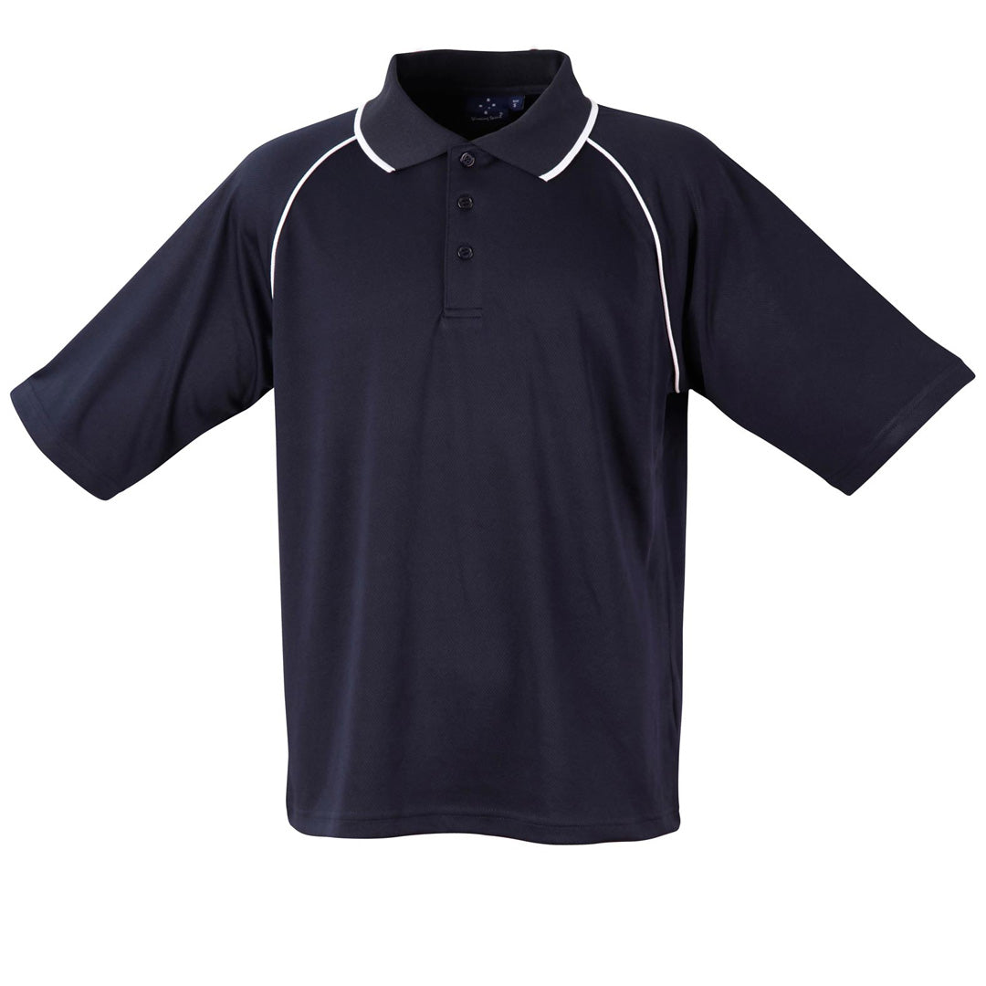 House of Uniforms The Champion Polo | Mens | Short Sleeve | Plus Winning Spirit Navy/White