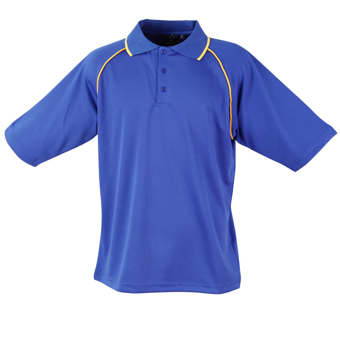 House of Uniforms The Champion Polo | Mens | Short Sleeve | Plus Winning Spirit Royal/Gold