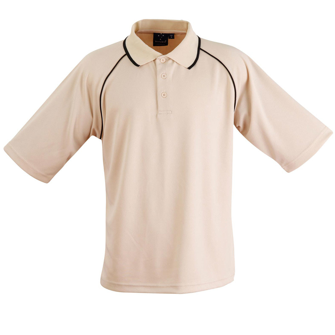 House of Uniforms The Champion Polo | Mens | Short Sleeve | Plus Winning Spirit Stone/Black