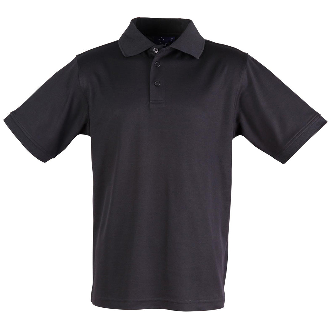 House of Uniforms The Victory Polo | Mens | Short Sleeve Winning Spirit Black