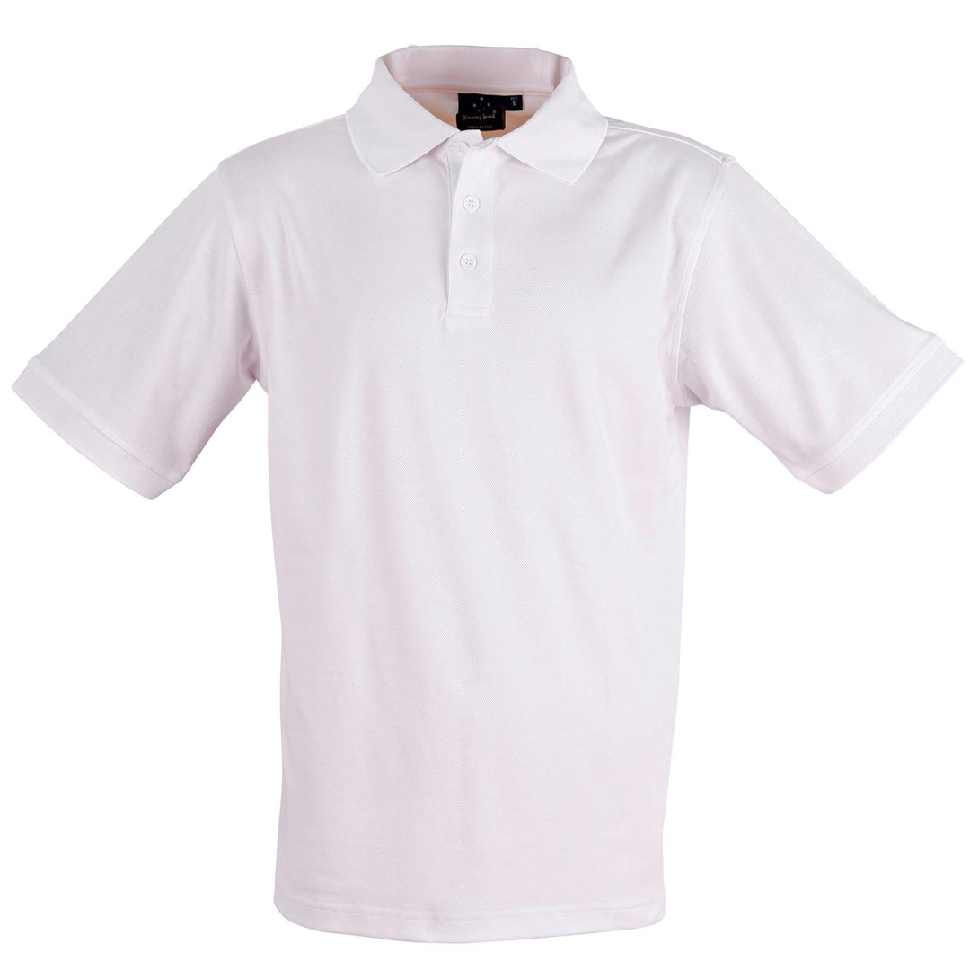 House of Uniforms The Victory Polo | Mens | Short Sleeve Winning Spirit White
