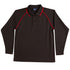 House of Uniforms The Champion Polo | Mens | Long Sleeve Winning Spirit Black/Red
