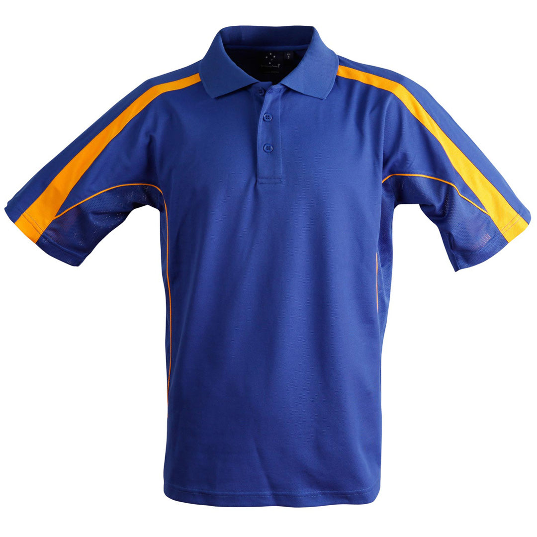 House of Uniforms The Legend Polo | Mens | Short Sleeve Winning Spirit Royal/Gold