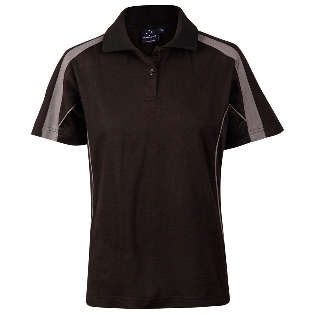 House of Uniforms The Legend Polo | Ladies | Short Sleeve | Plus Winning Spirit Black/Ash