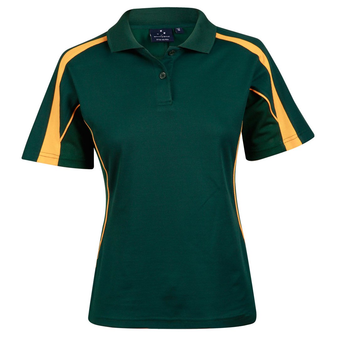 House of Uniforms The Legend Polo | Ladies | Short Sleeve | Plus Winning Spirit Bottle/Gold