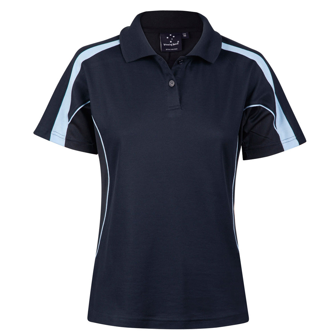 House of Uniforms The Legend Polo | Ladies | Short Sleeve | Plus Winning Spirit Navy/Sky