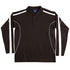 House of Uniforms The Legend Polo | Mens | Long Sleeve Winning Spirit Black/White