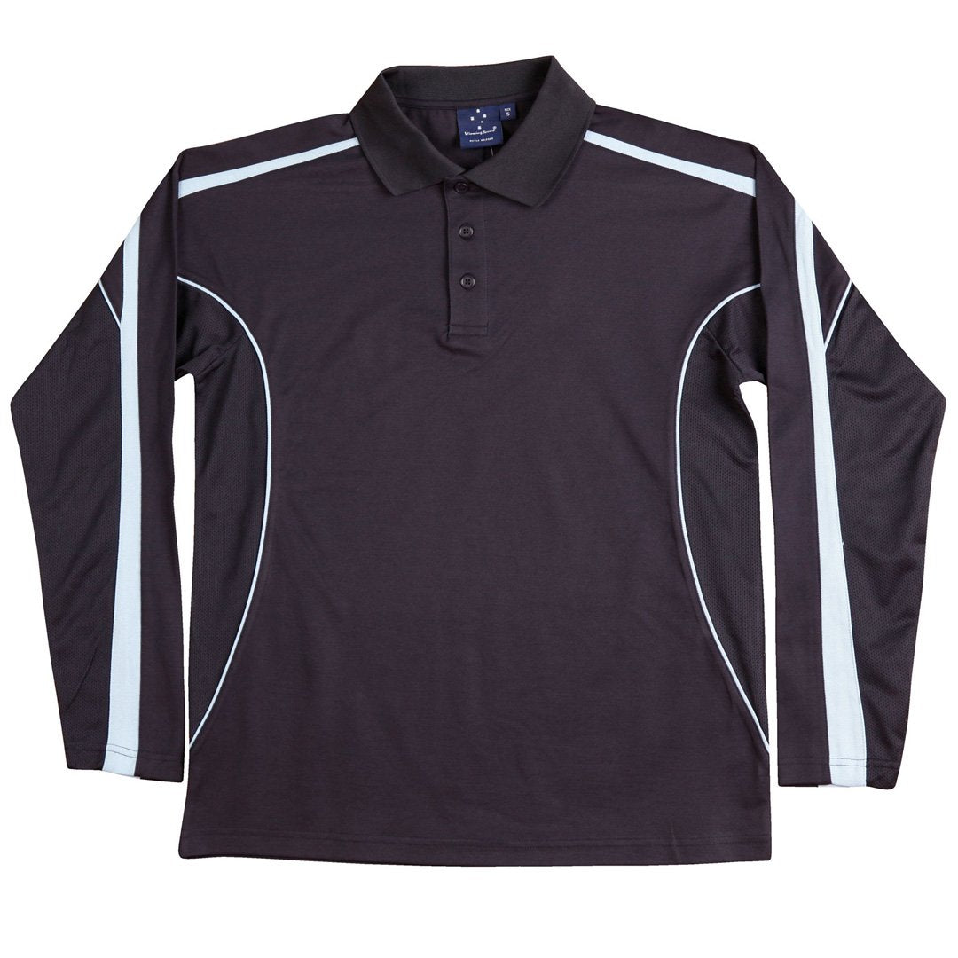 House of Uniforms The Legend Polo | Mens | Long Sleeve Winning Spirit Navy/Sky