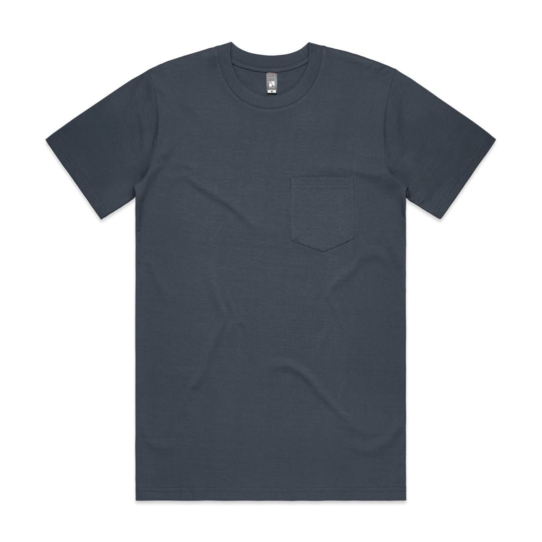 House of Uniforms The Classic Pocket Tee | Short Sleeve | Mens AS Colour Petrol Blue