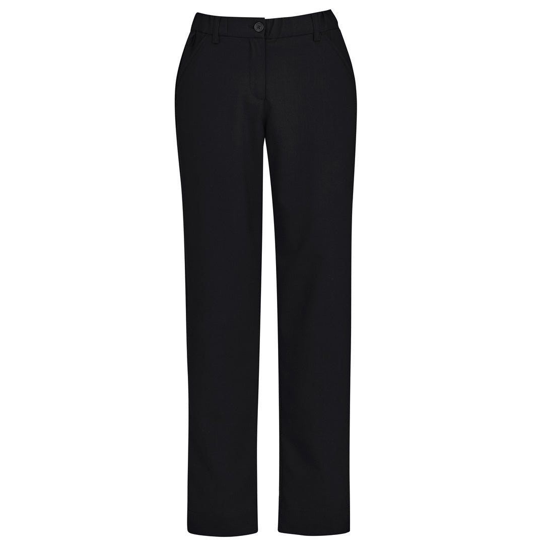 House of Uniforms The Comfort Waist Straight Leg Pant | Ladies Biz Care Black