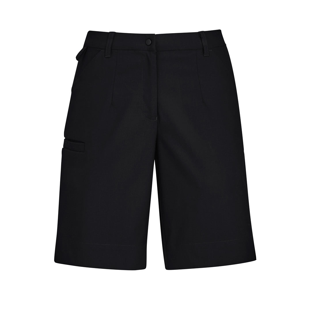 House of Uniforms The Cargo Short | Ladies Biz Care Black