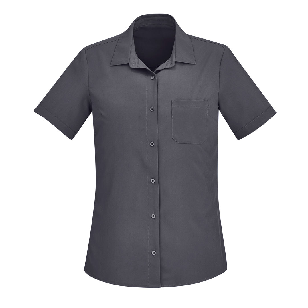 House of Uniforms The Florence Shirt | Ladies | Short Sleeve Biz Care Charcoal