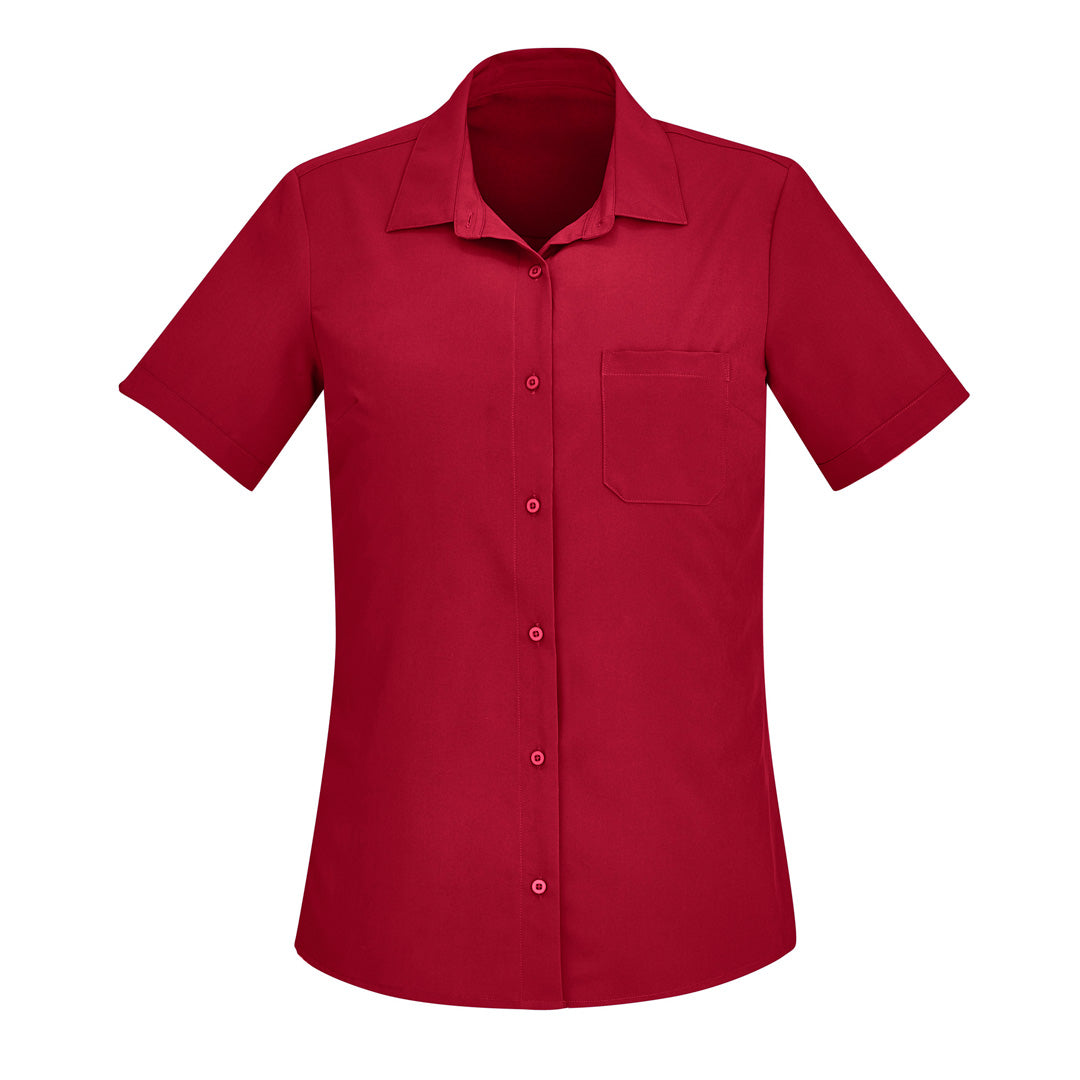 House of Uniforms The Florence Shirt | Ladies | Short Sleeve Biz Care Cherry