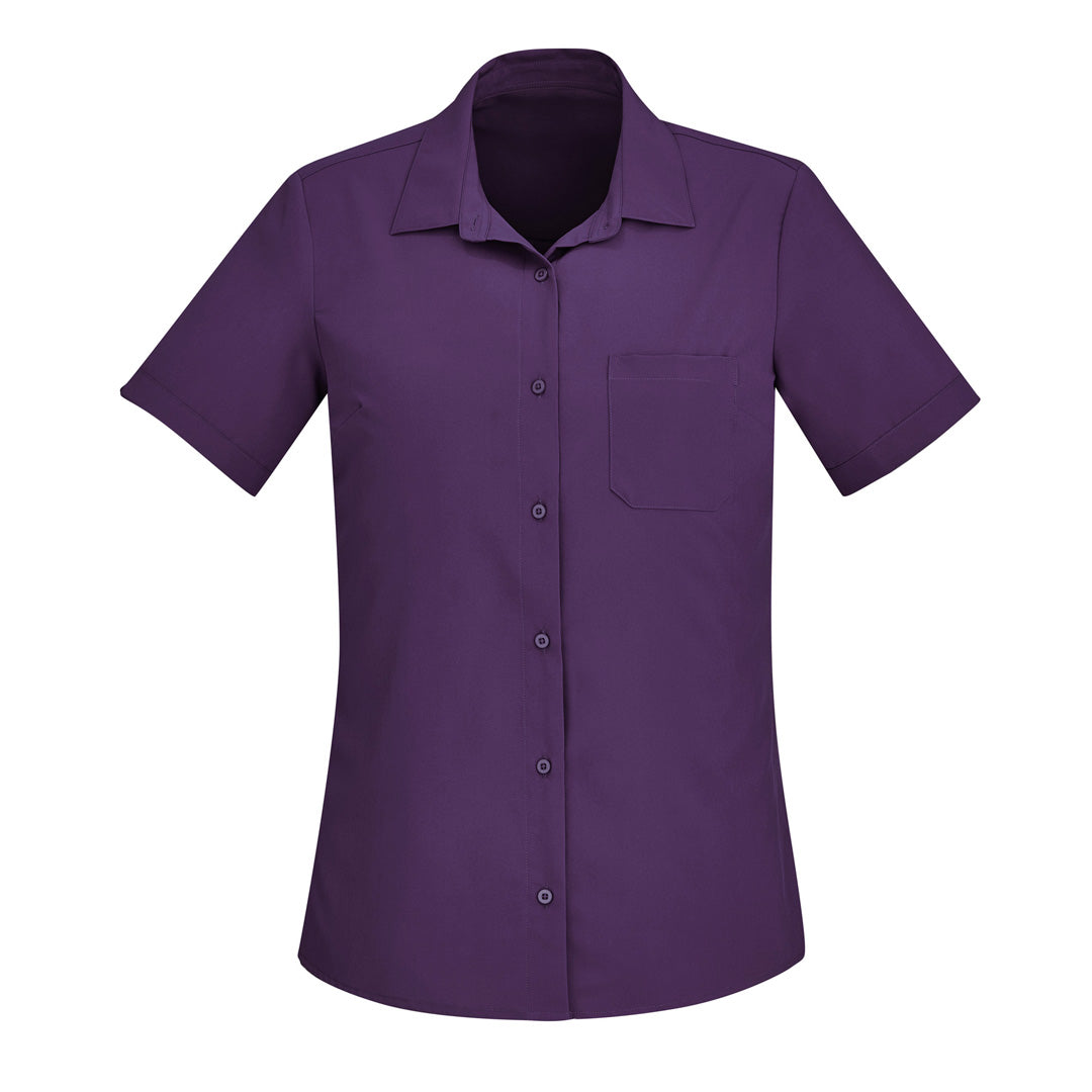 House of Uniforms The Florence Shirt | Ladies | Short Sleeve Biz Care Purple