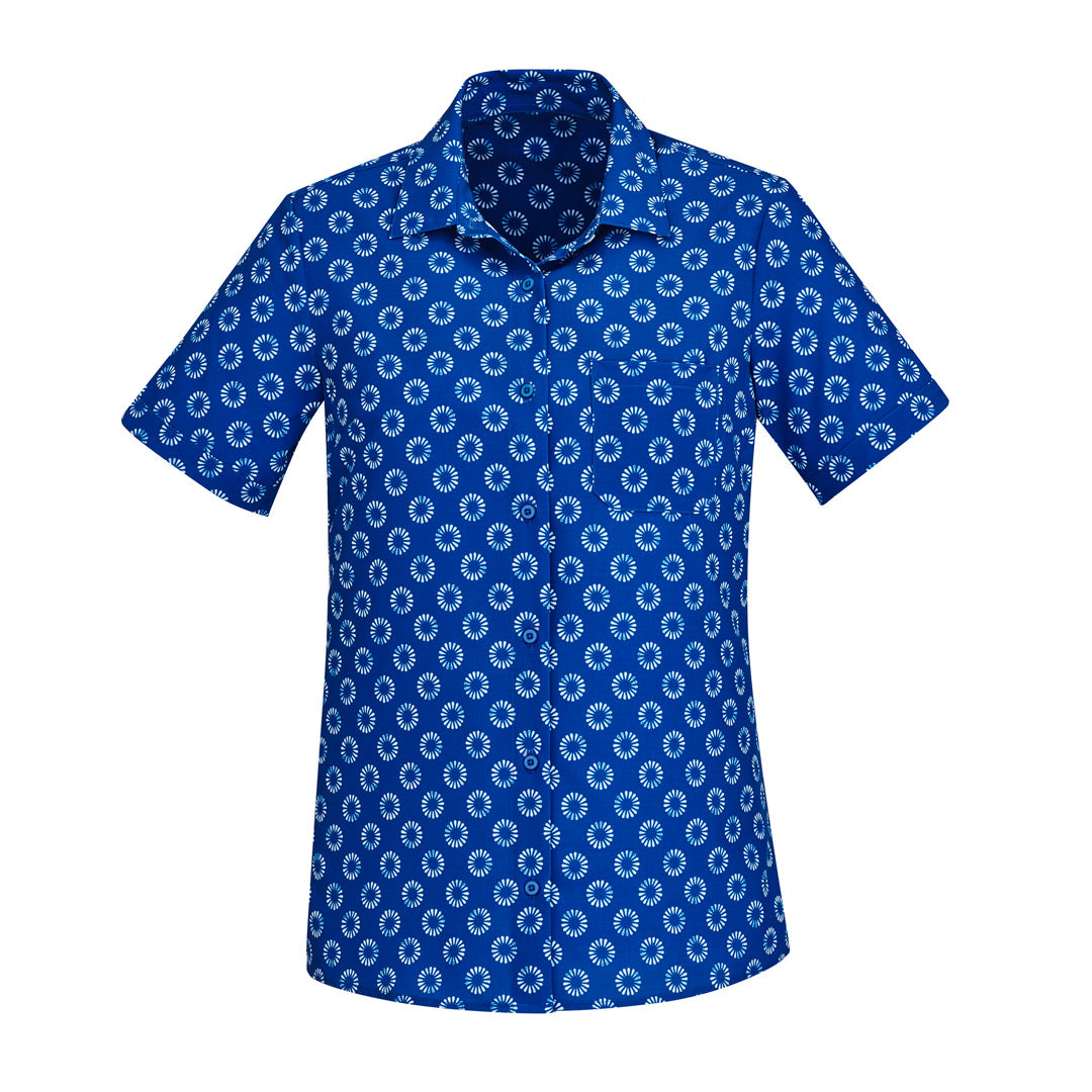 House of Uniforms The Daisy Shirt | Ladies | Short Sleeve Biz Care Electric Blue