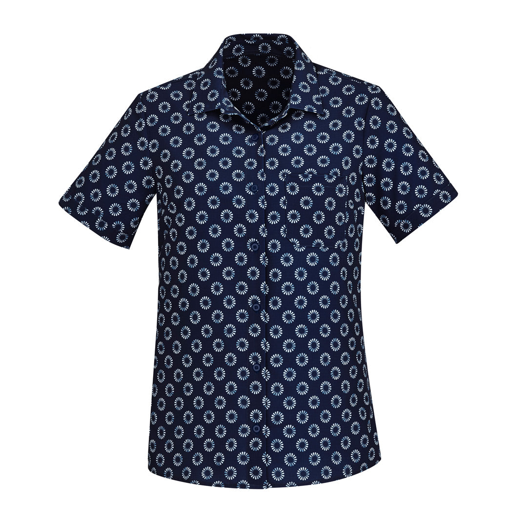 House of Uniforms The Daisy Shirt | Ladies | Short Sleeve Biz Care Navy