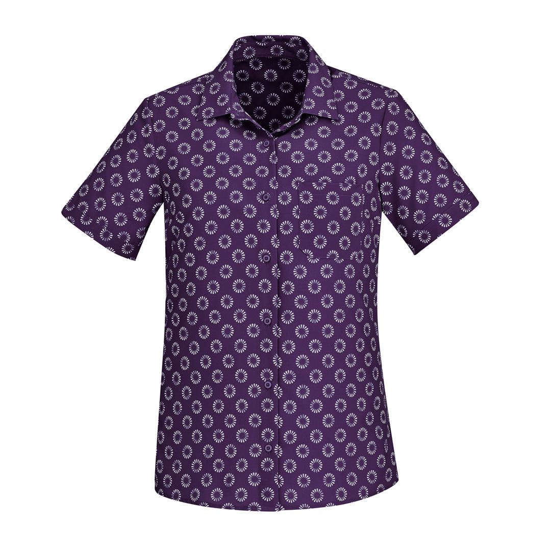 House of Uniforms The Daisy Shirt | Ladies | Short Sleeve Biz Care Purple