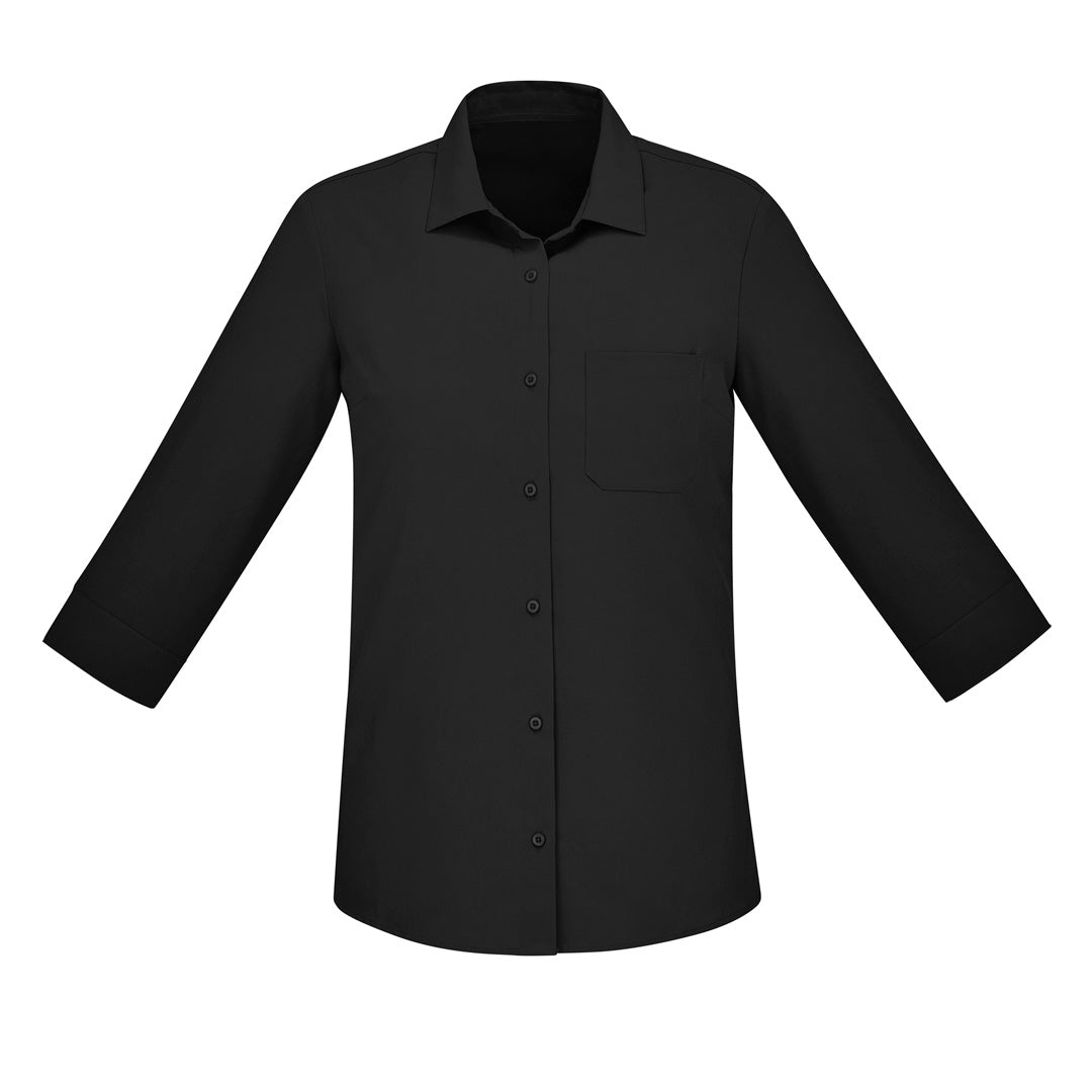 House of Uniforms The Florence Shirt | Ladies | 3/4 Sleeve Biz Care Black
