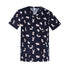 House of Uniforms The Best Friends Printed Scrub Top | Mens Biz Care Midnight