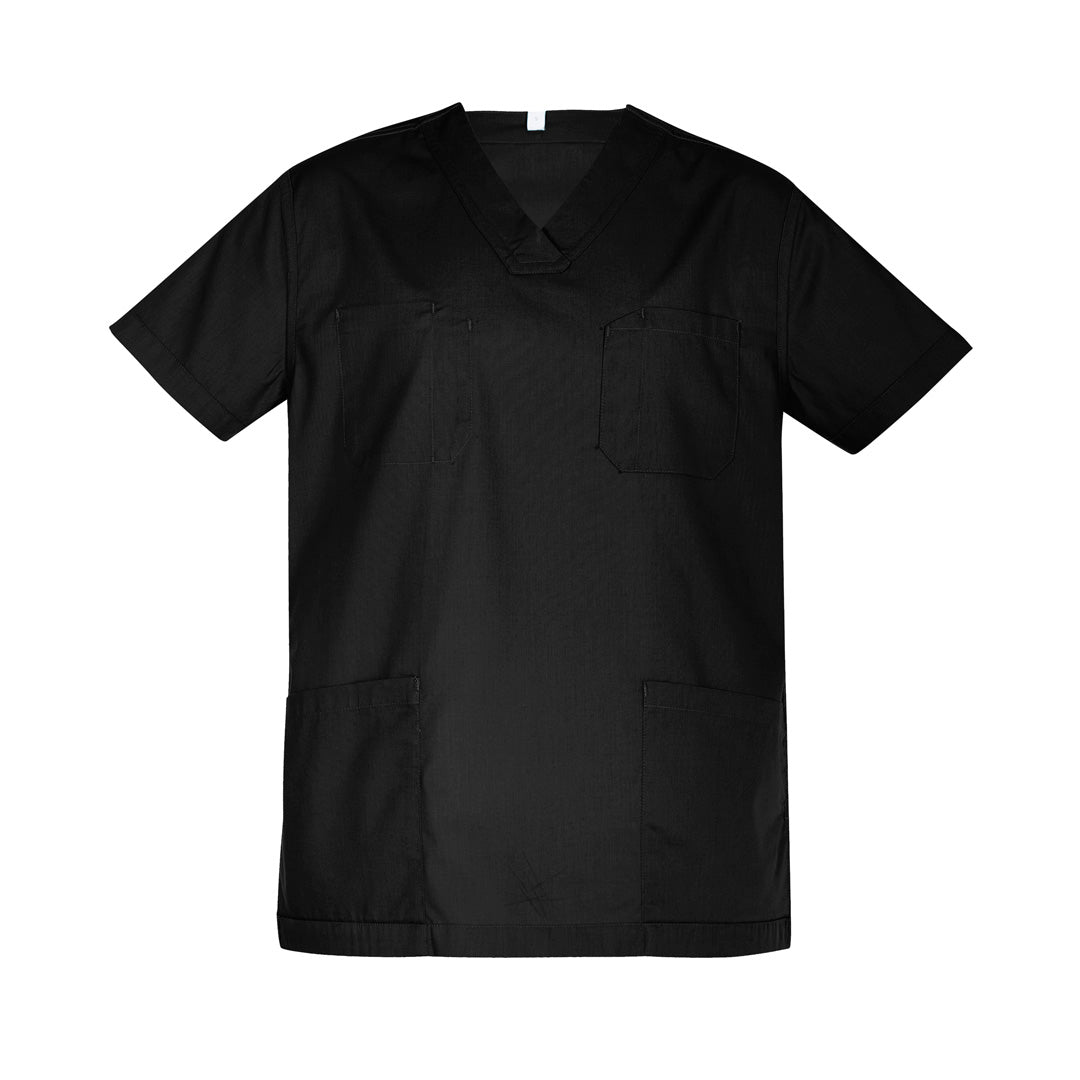 House of Uniforms The Hartwell Scrub Top | Unisex Biz Care Black