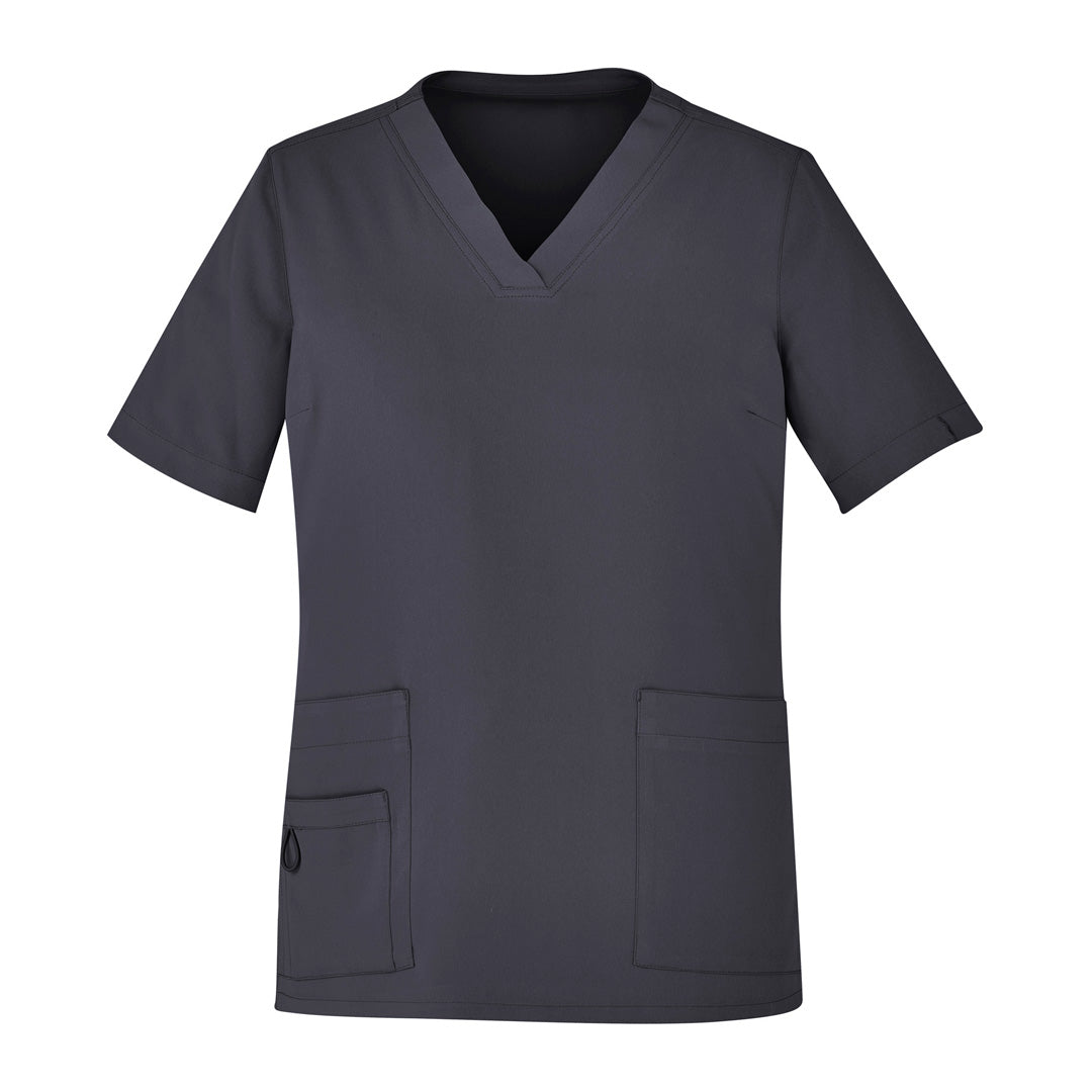 House of Uniforms The Avery V Neck Scrub Top | Ladies Biz Care Charcoal