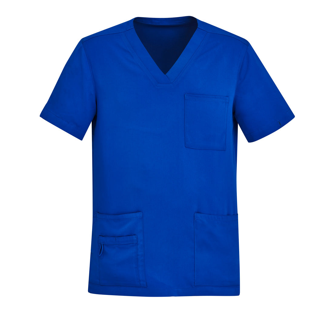 House of Uniforms The Avery V Neck Scrub Top | Mens Biz Care Electric Blue