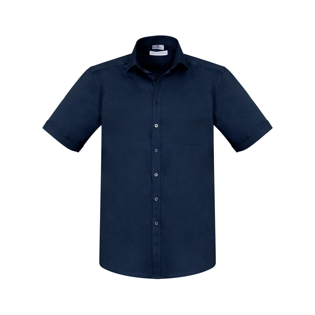 House of Uniforms The Monaco Shirt | Mens | Short Sleeve Biz Collection Ink