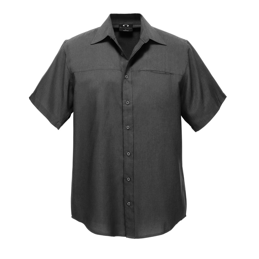 House of Uniforms The Oasis Shirt | Mens | Short Sleeve Biz Collection Charcoal
