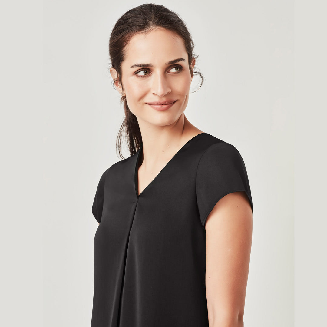 House of Uniforms The Kayla Blouse | Ladies | Short Sleeve Biz Corporates