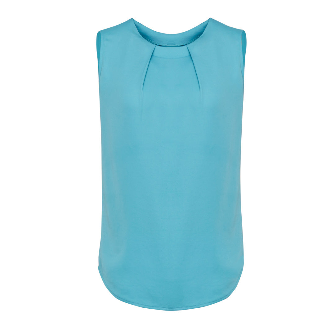 House of Uniforms The Estelle Blouse | Ladies | Sleeveless Biz Corporates Aqua