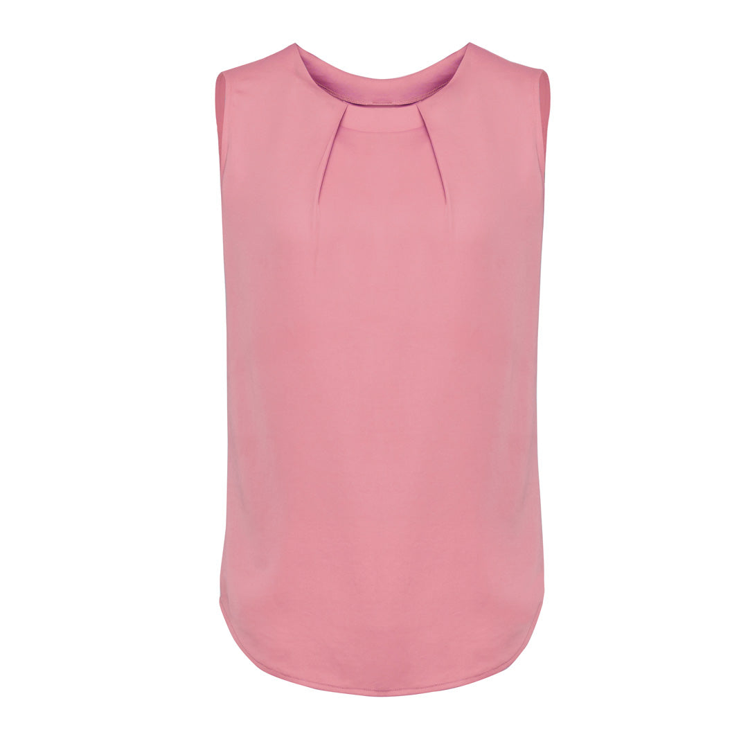House of Uniforms The Estelle Blouse | Ladies | Sleeveless Biz Corporates Dusty Rose
