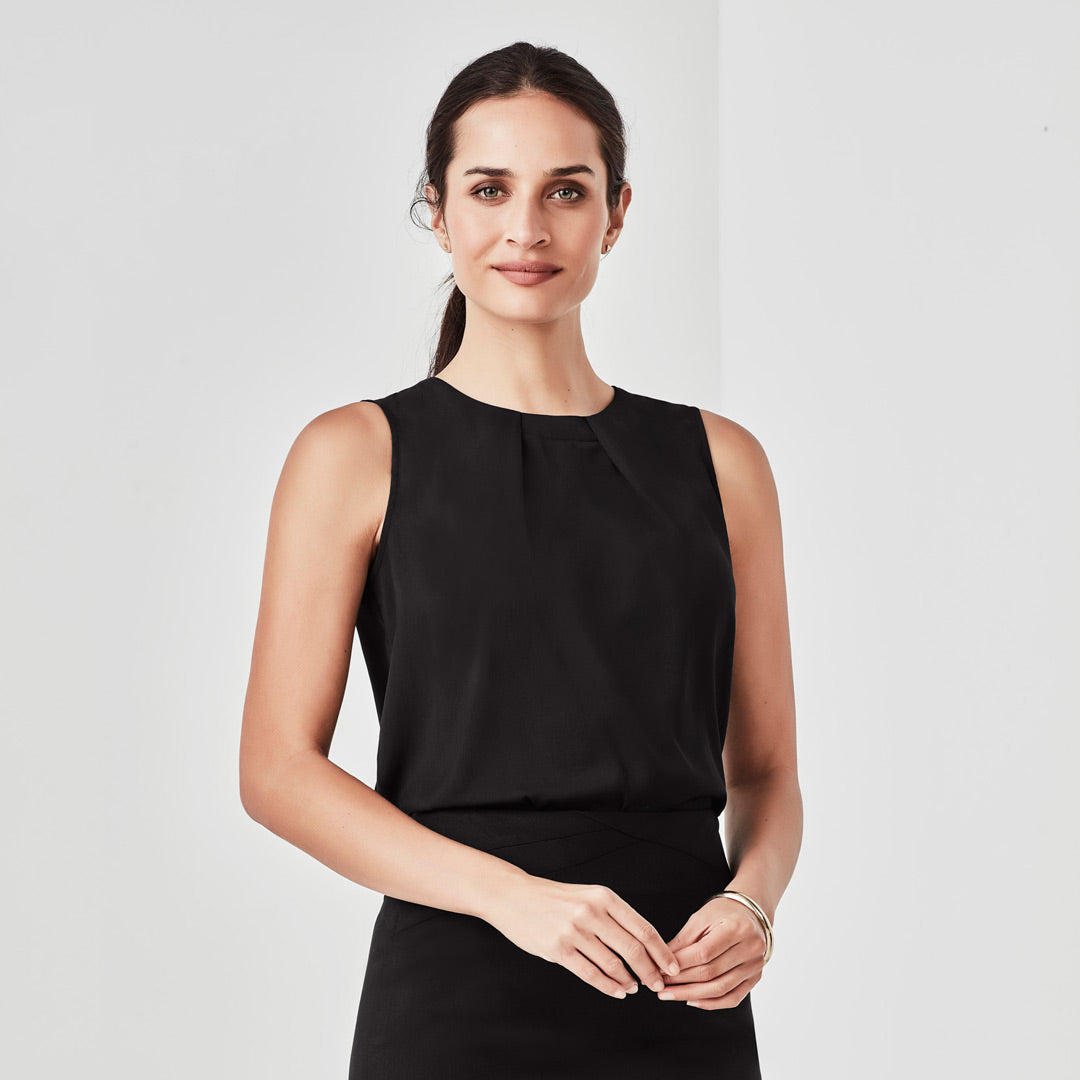 House of Uniforms The Estelle Blouse | Ladies | Sleeveless Biz Corporates