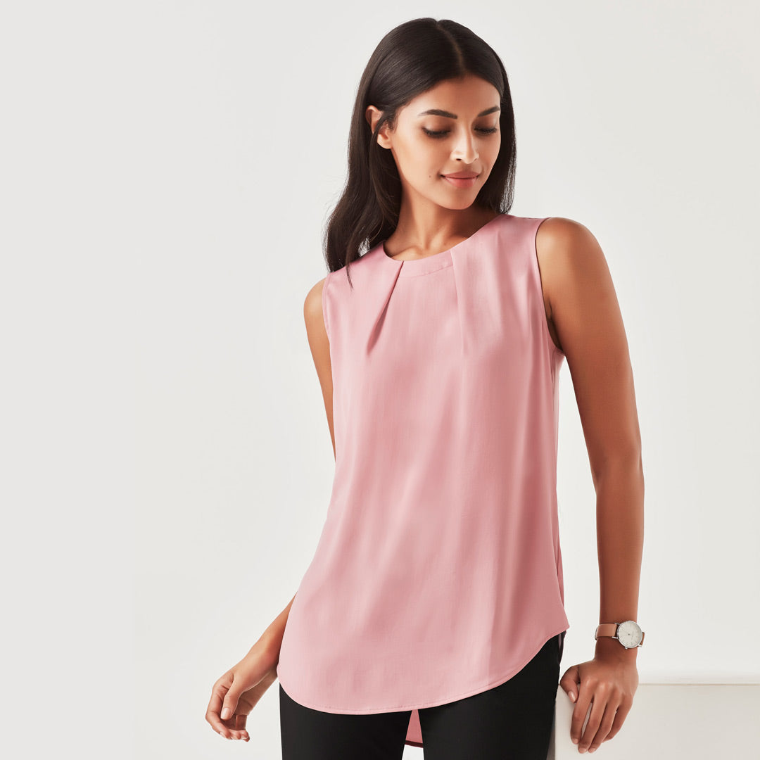 House of Uniforms The Estelle Blouse | Ladies | Sleeveless Biz Corporates