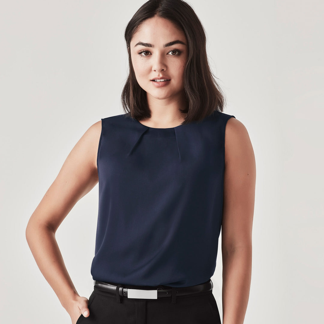 House of Uniforms The Estelle Blouse | Ladies | Sleeveless Biz Corporates